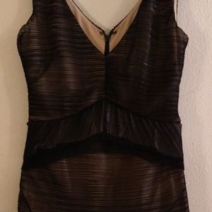 Sheer black BCBGMAXAZRIA cocktail dress
